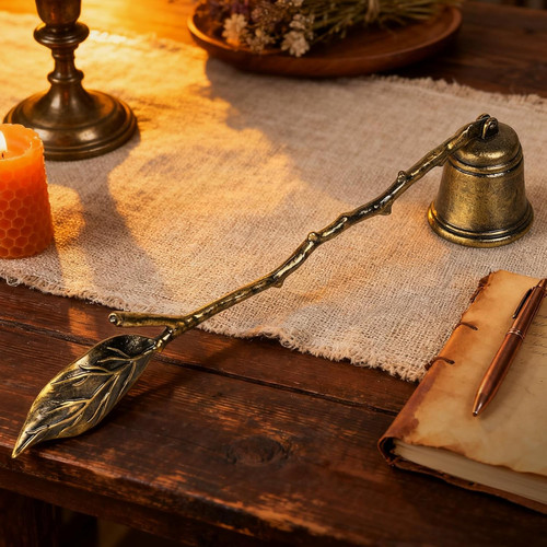 Vintage leaf candle snuffer - leaf,