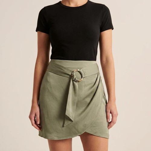 Zara green wrap skirt - green,