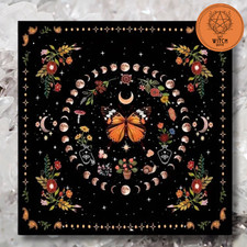 Orange Butterfly Altar Cloth