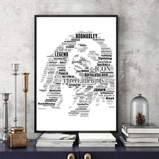Bob Marley Word Art Portrait -