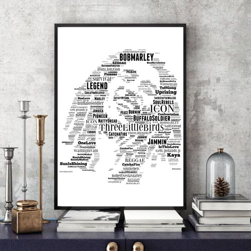 Bob marley word art portrait - word,