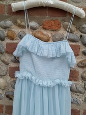 Vintage Jean Varon Maxi Dress 70s Baby Blue S