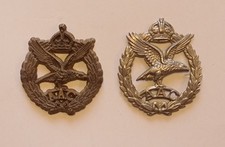 2 WW2 British Army Air Corps AAC Other Ranks White Metal Beret Badge s