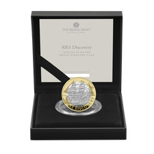 NEW 2025 RRS Discovery £2 Silver Proof Piedfort Coin in Royal Mint Box with COA
