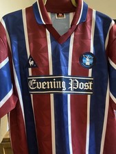 Swansea City Away Football Shirt 1997 EVENING POST Size 42/44 Le Coq Sportif