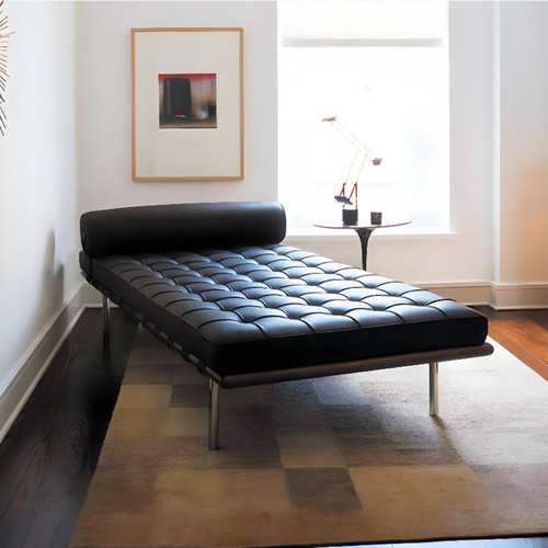 Barcelona real leather daybed - barcelona,