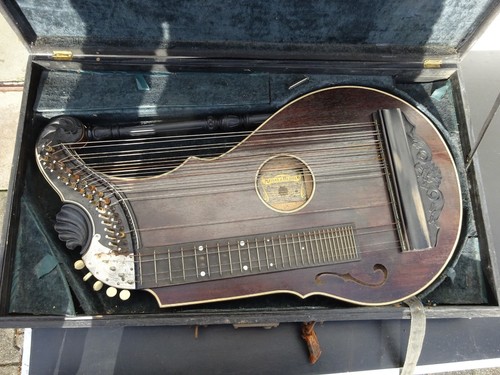 Vintage zither harp - zither,