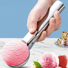 Large Stainless Steel Ice Cream Scoop with Trigger Heavy Duty Non-Stick UK