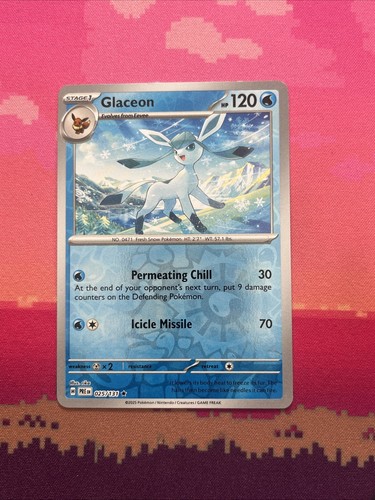 Pokemon card glaceon prismatic - card,