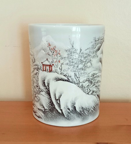 Chinese porcelain brush pot - chinese,