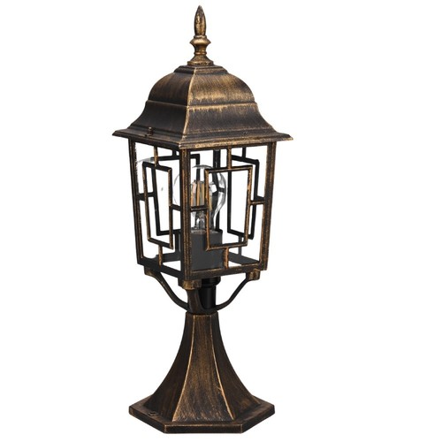 Antique brass and clear glass - and,
