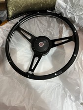 15"  Woodrim Steering Wheel  Midnight Edition  Dished 9 hole Inc Boss Mgb 69 On