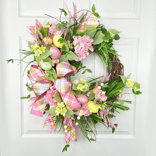 Easter egg flower wreath - easter,