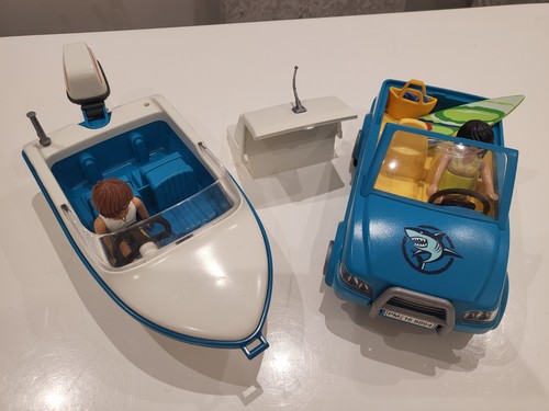 Playmobil speedboat jeep - jeep, beach