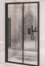 Eastbrook Vantage 2000 Matt Black Sliding Shower Door 1600mm / Read Description 