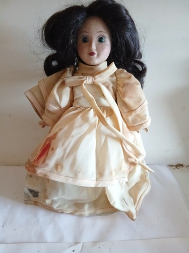 Vintage porcelain doll - porcelain, 13"