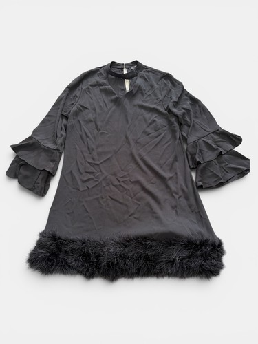 Papaya black feather hem - papaya, dress