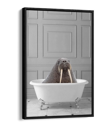 Walrus bathtub quirky - walrus, in