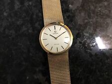 9ct / 9k Y Gold Omega De Ville With Integral 9ct Bracelet