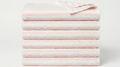 Peach white tropical - peach, stripe