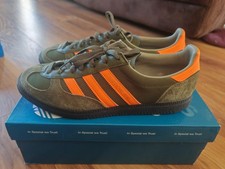 Adidas Barrowland SPZL Dust Green/Signal Orange - UK 9 