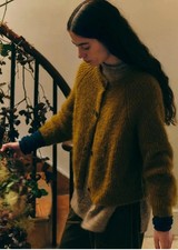 Toast Old Gold Mohair Ribbed