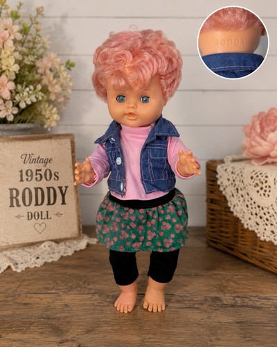 Vintage 1950s roddy doll pink - roddy,