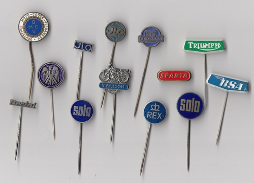 Vintage motorcycle logo pin - motorcycle,
