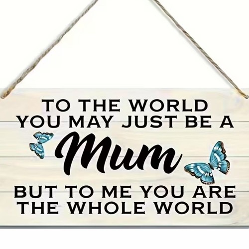 Mum wooden hanging plaque - hanging,