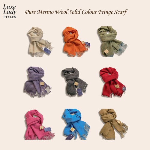 Women pure merino wool scarf - women's,