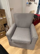 Mothercare soft grey cloth good nursing or rocking chair - rarely used.