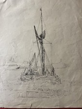 1913 Original Pencil Ink