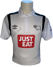 Signed Retro Derby County Dean Saunders Umbro Home Shirt