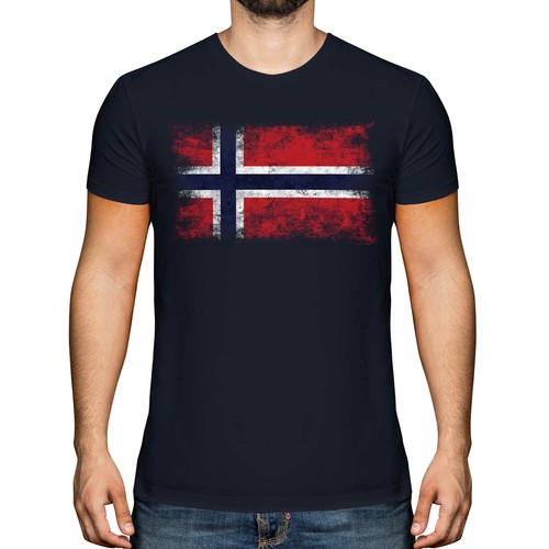 Norway distressed flag mens - norway,