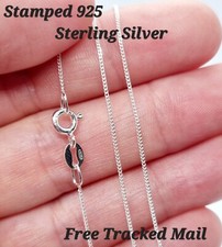 925 Sterling Silver Chain Necklace Curb Figaro Snake Box Italian Jewellery Gift