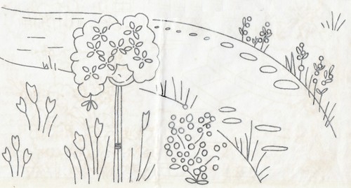 Vintage embroidery transfer - embroidery,