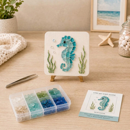 Sea glass art kit - kit,diy,
