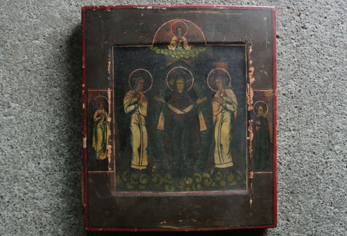 19th russian orthodox icon - c,