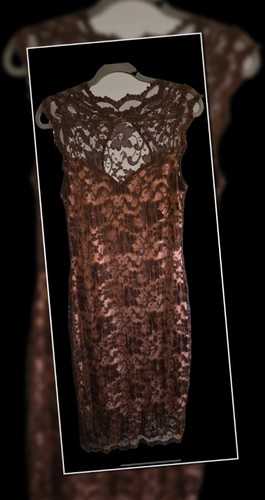 Amy childs bodycon brown lace - bodycon,