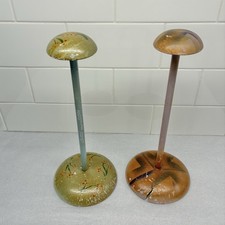 Antique Painted Wood Hat Wig