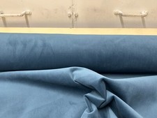 VELVET UPHOLSTERY FABRIC PLAIN Next  MATERIAL 140CM wide indigo blue  sofa chair