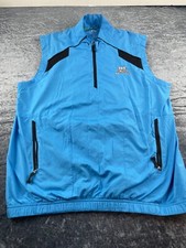 Adidas Gillet Clima proof Golf Jacket mens Med blue black pockets activewear