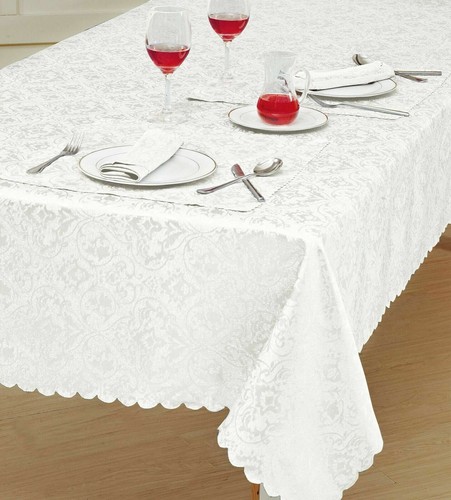 Damask jacquard table cloth - jacquard,