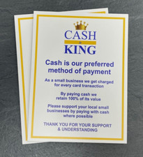 CASH PAYMENT SIGN FOR SHOP