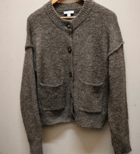 Top Shop Light Brown Wool Mix Button Up Cardigan Size S