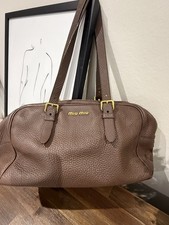 Miu Miu Brown Boston  Bag