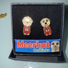 Alexander Meerkat Cufflinks Red
