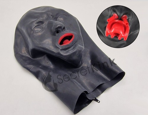 Latex black rubber gummi hood - latex,