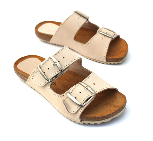 Blu genuine leather - leather, mules