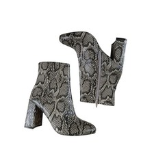 Faith snake skin chunky heel